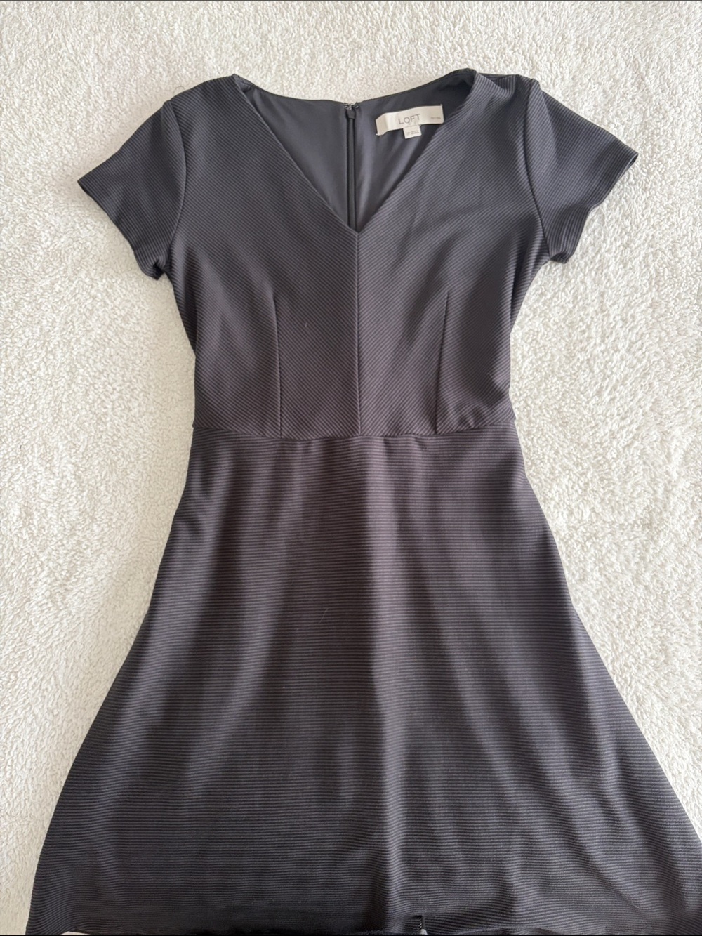 LOFT Black Short Sleeve Dress